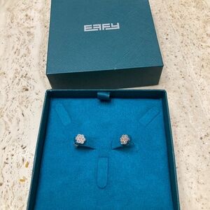 Effy Classic Sterling Silver Natural Diamond Bouquet Stud Earrings